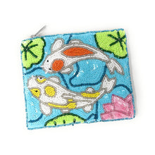 Load image into Gallery viewer, koi beaded Coin Purse Pouch, koi Beaded Coin Purse, koi fish Purse, koi fish Beaded Purse, Summer Coin Purse, Best Friend Gift, Boho bags, Wallets for her, boho gifts, boho pouch, boho accessories, best friend gifts, tween girl gifts, summer sequin beaded coin pouch, miscellaneous gifts, best seller, best selling items, bachelorette gifts, birthday gifts, preppy beaded wallet, party favors, bachelorette bag, money pouch, wallets for girls, bohemian wallet, batch gifts, mother’s day gift, good luck purse