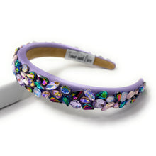 Load image into Gallery viewer, Decorative headband with colorful stones on a white background