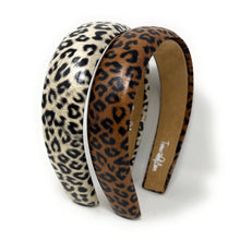 Load image into Gallery viewer, Two leopard print headbands on a white background