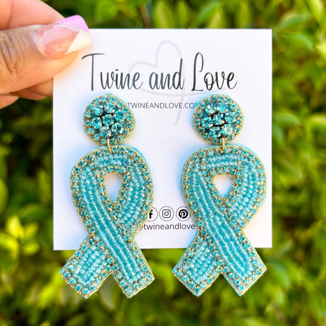 light blue ribbon Beaded Earrings, beaded light blue Earrings, Light blue Earrings, cancer awareness Beaded Earrings, prostate ribbon earrings, Prostate awareness earrings, Prostate cancer ribbon earrings, cancer awareness earrings, Beaded earrings, Prostate cancer ribbon earrings, light blue bead earrings, ribbon accessories, cancer awareness accessories, support cancer awareness earrings, gifts for mom, best friend gifts, birthday gifts, yellow earrings, light blue beaded earrings, support cancer awarenes