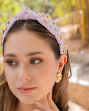 Load image into Gallery viewer, lavender Knot headband, light purple knot headband, lavender knotted headband, purple color accessories, purple knot headband, game day headband, game day knotted headband, baby purple headband, lavender color hair band, embellished headbands, baby shower headband, knotted headband, baby shower knotted headband, game day hair accessories, light purple accessories, Spring headband, pastel color headband, Easter accessories, custom headband, handmade headbands, Easter knotted headband, best selling items