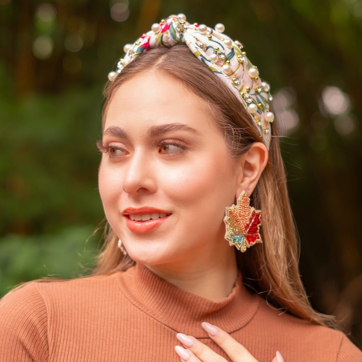 Thanksgiving Headbands Set of 3 Beaded Satin Rhinestone Festival Hair Accessorie Amazon.com : Thanksgiving Headband for Women, Autumn Fall  main image 2