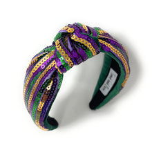 Load image into Gallery viewer, Colorful headband with sequins on a white background