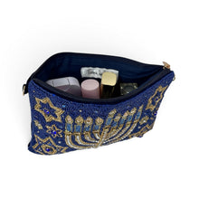 Load image into Gallery viewer, Hanukkah Glam Large Beaded Pouch