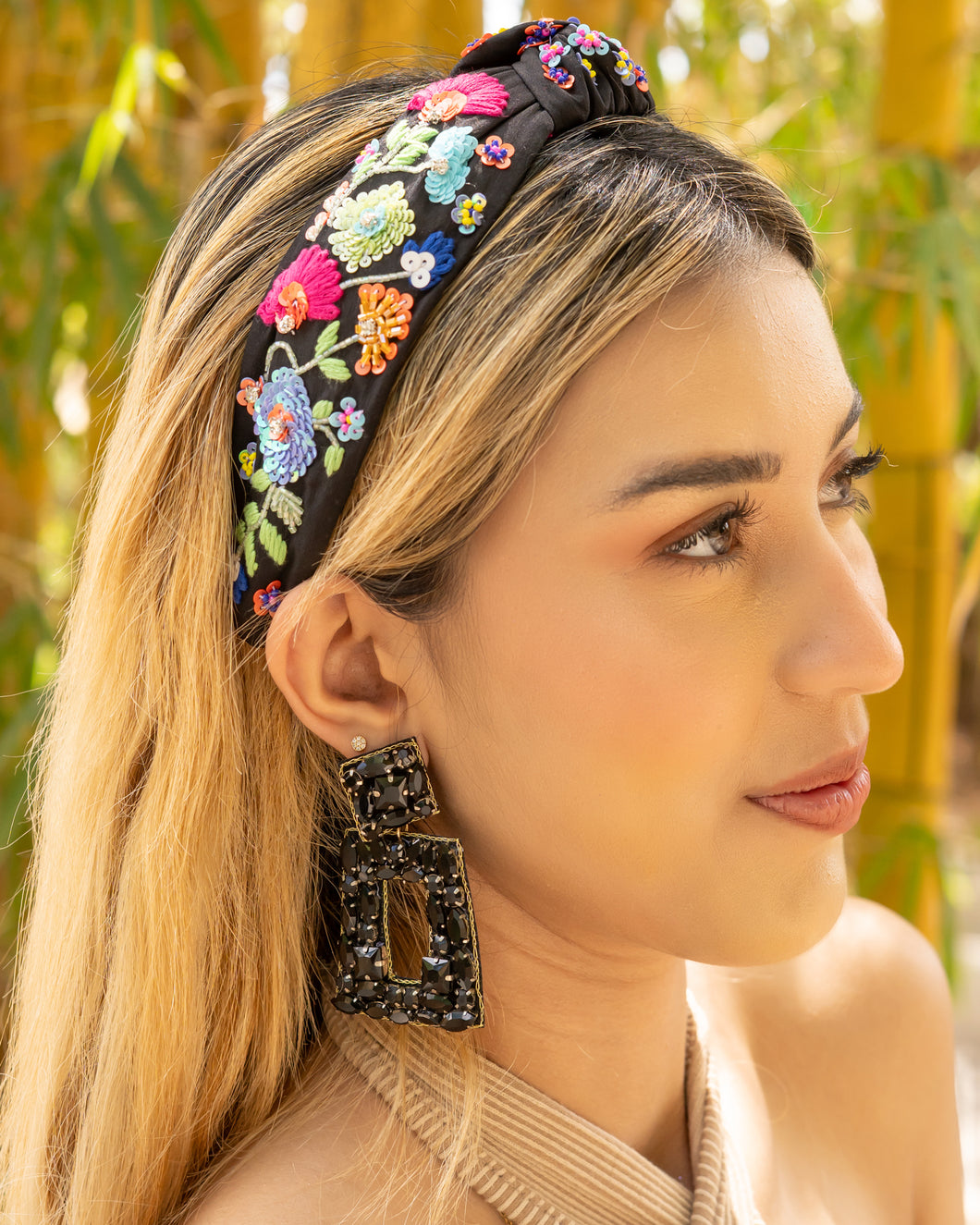 headband for women, Multicolor Knot headband, summer headband, summer knotted headband, summer top knot headband, Summer top knotted headband, multi color knotted headband, Summer hair band, beaded colorful headband, multicolor floral headband, Embroidered floral headband, top knotted headband, knotted headband, floral lover gifts, Beaded embellished headband, luxury headband, Birthday gifts, Summer Knot headband, Summer knot embellished headband, floral knot headband