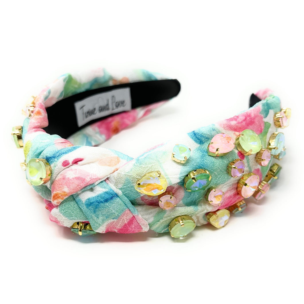 Summer Knot headband, multicolor knot headband, floral knotted headband, blush color accessories, multicolor top knot headband, pastel color headband, peach fuzz headband, light pink color hair band, ombre headbands, baby shower headband, multi color pastel knotted headband, baby shower knotted headband, game day hair accessories, summer accessories, spring accessories spring headband, summer headband, custom headband, handmade headbands, Easter knotted headband, best selling items