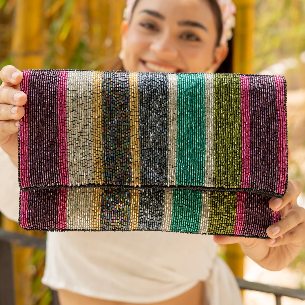 beaded clutch purse, beaded bag, birthday gift for her, summer clutch, seed bead purse, beaded bag, seed bead clutch, summer bag, clutch bag, engagement gift, bridal gift to bride, bridal gift, Fuchsia purse, gifts to bride, wedding gift, bride gifts, cross body purse, bride to be gift, engagement gift, bachelorette gifts, best friend gift, best selling item, party bag, summer purse, boho clutch, best friend gift, bridesmaid gift, Striped beaded bag, multicolor beaded purse, striped beaded clutch purse
