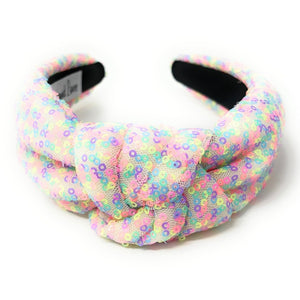 headband for women, summer Knot headband, neon headband, Summer knotted headband, Multicolor top knot headband, multi color top knotted headband, multicolor knotted headband, Bright knot headband, Sequin hair band, neon knot headbands, Neon headband, statement headbands, top knotted headband, knotted headband, Multicolor accessories, embellished headband, gemstone knot headband, luxury headband, embellished knot headband, multicolor knot headband, summer knot embellished headband
