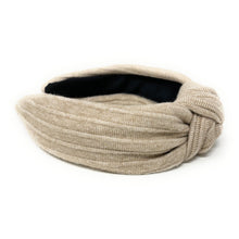 Load image into Gallery viewer, Fall Autumn Headband, Fall Knotted Headband, beige Knot Headband, Fall Hair Accessories, beige solid Headband, Best Seller, headbands for women, best selling items, solid knotted headband, hairbands for women, Fall Winter gifts, Solid color knot Headband, Solid color hair accessories, beige color knot headband, soft knotted headband, Statement headband, Birthday gifts, custom knot headband, Fall Autumn Neutral color accessories, nude color headband, beige soft fabric headband, autumn knot headband, top knot