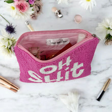 Load image into Gallery viewer, Hand Beaded Large Pouch - &#39;Bad Influence But Damn I Am Fun&#39; - Perfect Size