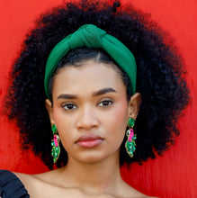 Load image into Gallery viewer, Fun and colorful flamingo earrings featuring detailed beadwork and a whimsical tropical-inspired design.