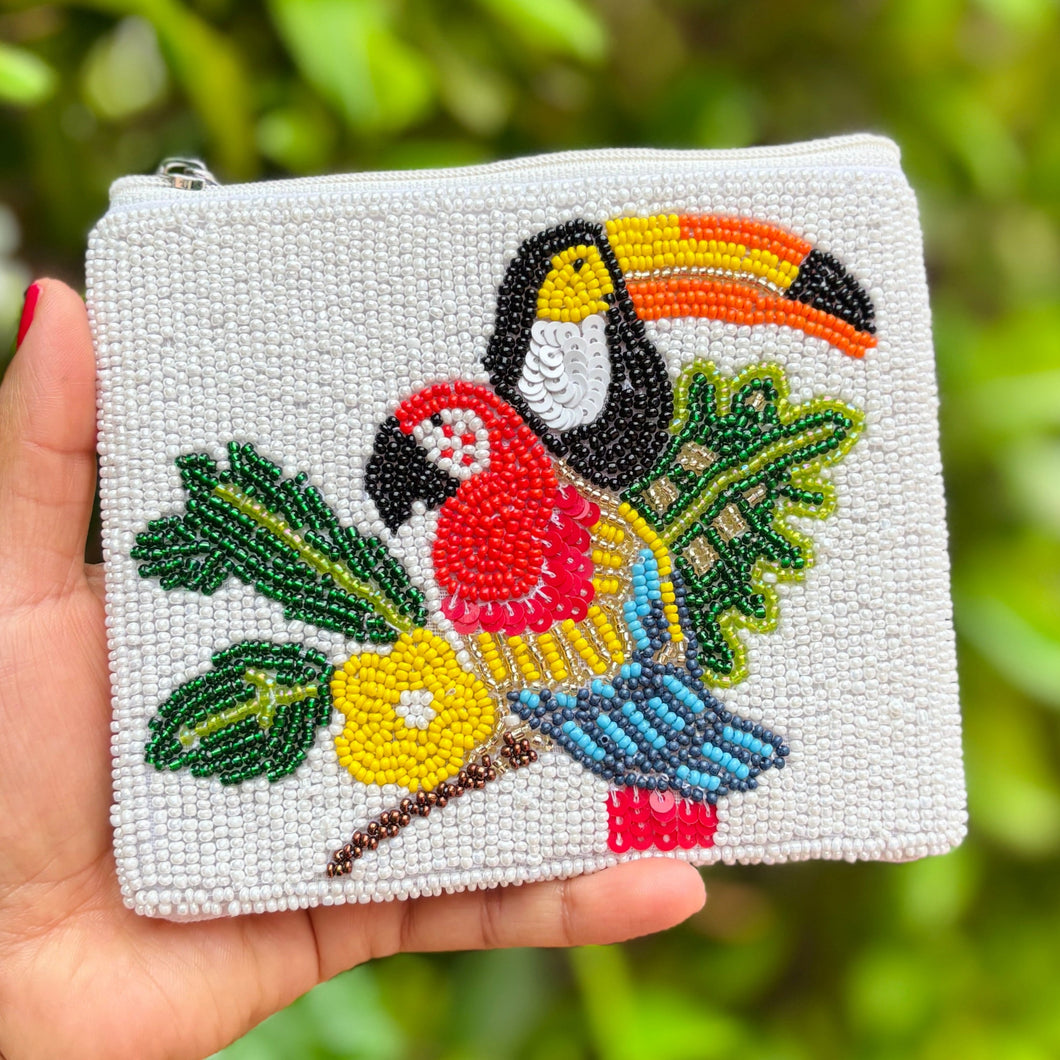 toucan beaded Coin Purse Pouch, parrot Beaded Coin Purse, parrot toucan Purse, tropical Beaded Purse, Summer Coin Purse, Best Friend Gift, Boho bags, Wallets for her, boho gifts, boho pouch, boho accessories, best friend gifts, tween girl gifts, summer tropical beaded coin pouch, miscellaneous gifts, best seller, best selling items, bachelorette gifts, birthday gifts, preppy beaded wallet, party favors, bachelorette bag, money pouch, wallets for girls, bohemian wallet, batch gifts, mother’s day gift, tropic