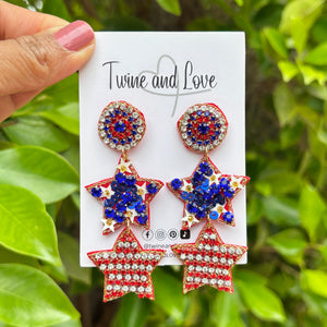 July 4th Earrings, USA  Earrings, Fourth of July Earrings, Independence Day Jewelry, America Earrings, American Earrings, Patriot Earrings, USA Flag Earrings, star Patriotic earrings, American Earrings, USA star Beaded Earrings, Seed Bead Earrings, Stars & Stripes, freedom Patriotic Earrings, USA Star Earrings, 4th of July flag earrings, Flag Fashion Earrings, Memorial Day Earrings, Stars Beaded, Fashion Statement, USA flag earrings, USA earrings, handmade earrings, Fourth of  July star earrings, red white 