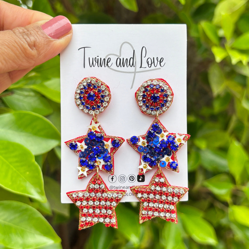 July 4th Earrings, USA  Earrings, Fourth of July Earrings, Independence Day Jewelry, America Earrings, American Earrings, Patriot Earrings, USA Flag Earrings, star Patriotic earrings, American Earrings, USA star Beaded Earrings, Seed Bead Earrings, Stars & Stripes, freedom Patriotic Earrings, USA Star Earrings, 4th of July flag earrings, Flag Fashion Earrings, Memorial Day Earrings, Stars Beaded, Fashion Statement, USA flag earrings, USA earrings, handmade earrings, Fourth of  July star earrings, red white 