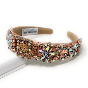 headband for women, blush headband, blush peach baroque headband, summer headband, blush embellished headband, bridal headband, bridal accessories, blush luxurious hairband, luxurious hair band, unique embellished headband, unique headband, statement headband, custom bridal headband, peach blush color accessories, embellished headband, gemstone headband, luxury headband, blush bejeweled headband, bling headband, baroque embellished headband, custom headband, jeweled baroque headband, evening hair accessory
