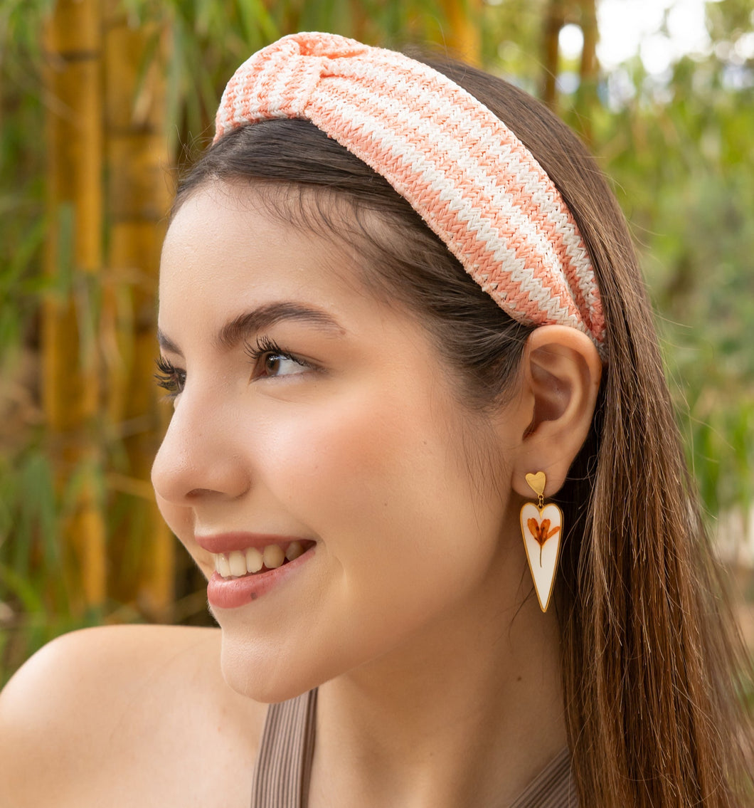 headband for woman, fashion headbands, blush raffia knot headband, woven headbands for women, stylish headbands, raffia headband style, top knot headband, woven top knot headband, blush white headband, raffia hair band, peach white raffia headband, raffia woven headband, women top knot headband, best selling items, blush knot headband, woven top knot headband, handmade headbands, top knotted headband, knotted headband, boho headband, summer headband, blush color headband, resort headband
