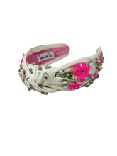 Load image into Gallery viewer, Lily Hand Beaded Knot Headband