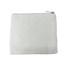 Load image into Gallery viewer, White pouch with a zipper on a white background