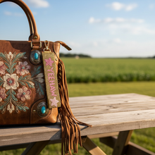 Load image into Gallery viewer, Yeehaw Beaded Keychain Wristlet Strap