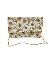 Load image into Gallery viewer, White Flowers Beaded Clutch Purse