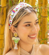 Load image into Gallery viewer, headband for women, Birthday beaded Knot headband, best selling items, birthday headbands, top knot headband, beaded top knot headband, Cinco de Mayo knot headband, Cinco de Mayo hair band, Piñata knotted headband, Pinata headband, statement headbands, Cinco de Mayo top knotted headband, knotted headband, party headbands, Birthday headband, Cinco de Mayo headbands, Fiesta headband, gemstone knot headband, luxury headband, Cinco de Mayo accessories, Cinco de Mayo jeweled knot headband