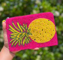 Load image into Gallery viewer, large Purse Pouch, Beaded Coin Purse, Cute Coin Purse, Beaded Purse, Summer large pineapple Purse, Best Friend Gift, Pouches, Boho bags, Wallets for her, beaded coin purse, boho purse, gifts for her, birthday gifts, pineapple accessories, pouches for women, boho pouch, boho accessories, best friend gifts, coin purse, coin pouch, friend gift, girlfriend gift, miscellaneous gifts, best friend birthday gift, gift card bag, cosmetic bag, make up bag, fruity pouch, Fun Pouch, pineapple large purse, Bachelorette 