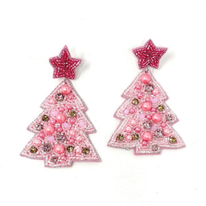 Christmas Beaded Earrings, Pink Christmas ornament Earrings, Holiday Earrings, Christmas Beaded Earrings, Seed Bead, Pink Merry Christmas, Holiday Pink earrings, Pink Christmas Tree beaded earrings, Pink Christmas, Christmas earrings, holiday earrings, Pink Holiday earrings, Pink bead earrings, holiday gifts, holiday accessories, Pink holiday beaded accessories, Holiday accessories, Holiday Christmas earrings, Christmas gifts, best Selling items, Christmas earrings, Custom earrings
