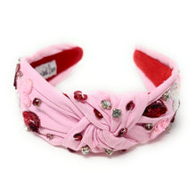 Load image into Gallery viewer, VALENTINEs day sequin hearts Headband, Hearts Headbands for Women, red hearts Knot Headband, Hearts Knot Headbands, Valentines Day Knotted Headband, knotted headband, birthday gift for her, headbands for women, best selling items, knotted headbands, pink hair accessories, pink knot headband, valentine’s day headband, valentines headband, valentine’s day gifts, Pink sequin headband, red hearts headband, red headband, hearts headband, heart headband for women and girls, red knotted headband