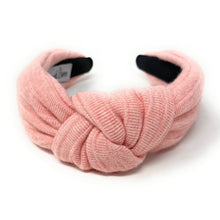 Load image into Gallery viewer, Fall Autumn Headband, Fall Knotted Headband, pink Knot Headband, Fall Hair Accessories, pink salmon Headband, Best Seller, headbands for women, best selling items, knotted headband, hairbands for women, Fall Winter gifts, Solid color knot Headband, Solid color hair accessories, salmon color knot headband, soft knotted headband, Statement headband, Birthday gifts, custom knot headband, Fall Autumn  accessories, pink headband, pink soft fabric headband, autumn knot headband, top knotted headband
