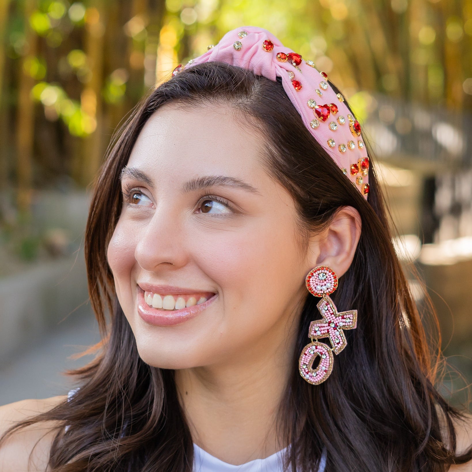 Kate spade valentine\'s day Heart Print twisted knot silk headband Amazon.com : NVENF Valentine main image 4