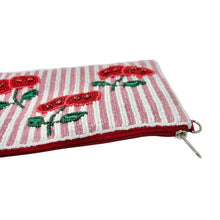 Load image into Gallery viewer, Whimsical fruit beaded coin purse with sparkling cherry embellishments