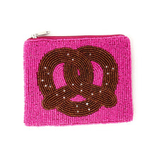 Load image into Gallery viewer, Fuchsia color bag with a pretzel motif