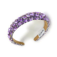 Load image into Gallery viewer, Elegant purple rhinestone headband with intricate gem design
