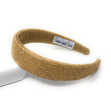 Load image into Gallery viewer, Natural fiber headband with wide structured design
