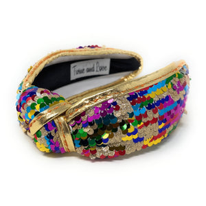 headband for women, summer Knot headband, multicolor sequin headband, Summer knotted headband, Multicolor top knot headband, multi color top knotted headband, multicolor knotted headband, Bright knot headband, Sequin hair band, sequin knot headbands, rainbow sequin knot headband, statement headbands, top knotted headband, Multicolor accessories, embellished headband, best selling items, luxury headband, embellished knot headband, multicolor knotted headband, summer knot headband