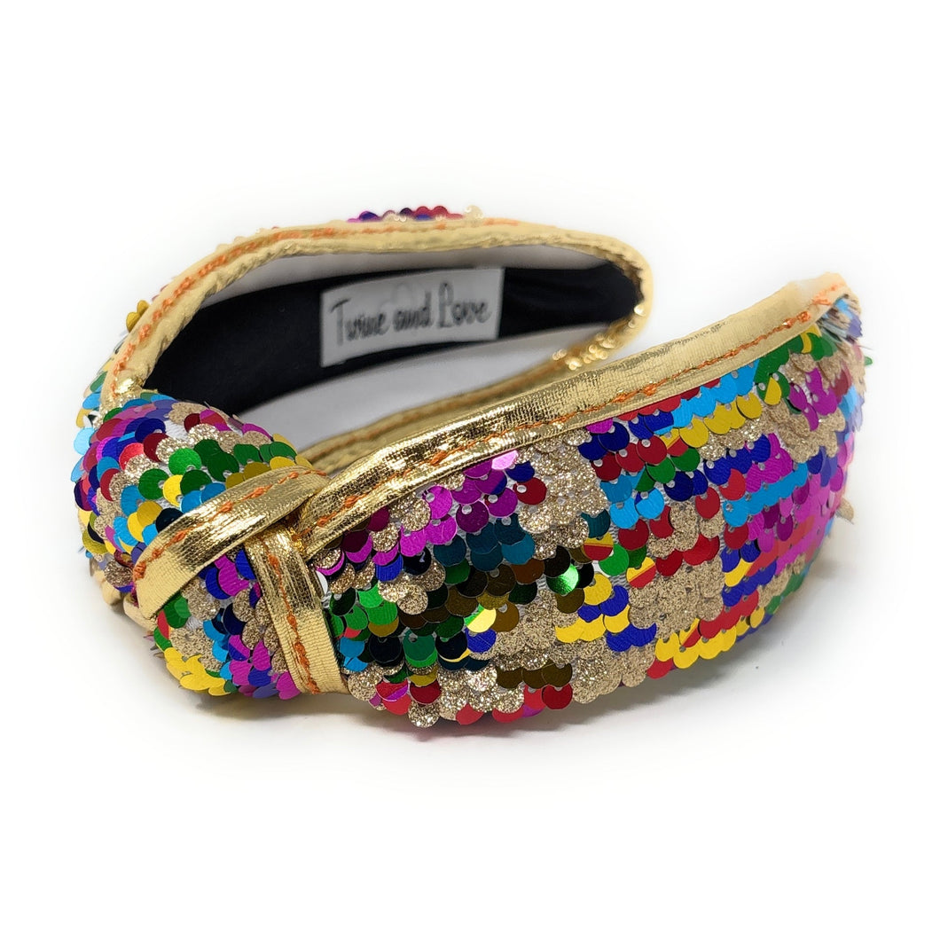 headband for women, summer Knot headband, multicolor sequin headband, Summer knotted headband, Multicolor top knot headband, multi color top knotted headband, multicolor knotted headband, Bright knot headband, Sequin hair band, sequin knot headbands, rainbow sequin knot headband, statement headbands, top knotted headband, Multicolor accessories, embellished headband, best selling items, luxury headband, embellished knot headband, multicolor knotted headband, summer knot headband