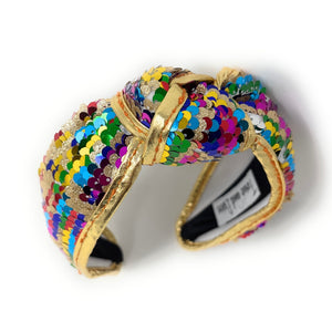 headband for women, summer Knot headband, multicolor sequin headband, Summer knotted headband, Multicolor top knot headband, multi color top knotted headband, multicolor knotted headband, Bright knot headband, Sequin hair band, sequin knot headbands, rainbow sequin knot headband, statement headbands, top knotted headband, Multicolor accessories, embellished headband, best selling items, luxury headband, embellished knot headband, multicolor knotted headband, summer knot headband