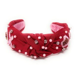 VALENTINES's day Jeweled Headband, Valentine’s Day Headband, XOXO Jeweled Knot Headband, Jeweled Knot Headbands, Valentines Day Knotted Headband, best selling headband, Valentine’s day gift for her, headbands for women, best selling items, knotted headbands, vday headband, red knot headband, valentine headband, valentines headband, valentines day gifts, embellished headband, Red Valentines day headband, XOXO Top knot headband, handmade headband, heart sequin knot headband, custom headband