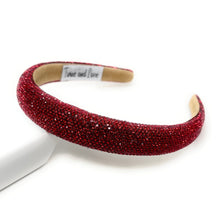 Load image into Gallery viewer, Red glittery headband on a white background