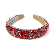 Load image into Gallery viewer, Red jeweled headband on a white background
