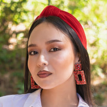 Load image into Gallery viewer, Wide Knotted headband, headbands for women, stylish headbands, headband style, top knot headband, wide knot headband, wide headband, wide knot hair band, trendy headbands, top knotted headband, knotted headband, wide headband for women, hairband for women, autumn fashion headbands, fall knot headband, autumn knot headband, wide knot headbands for women, Solid knot headbands, solid wide knot headband, solid knot headband, Best seller, Best selling headbands, velvet knot headband, velour knot headbands