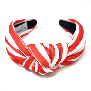 Americana Jeweled Headband, Patriotic Knotted Headband, Star Knotted Headband, Americana Hair Accessories, Red White Headband, Best Seller, headbands for women, best selling items, knotted headband, hairbands for women, hair accessories, Independence day gifts, Independence day Headband, Memorial day hair accessories, American Knot headband, USA flag headband, Fourth of July headband, Fourth of July gifts, red white headband, stripe knot headband, USA Knotted Headband
