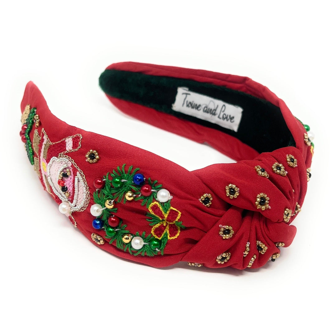 Christmas Jeweled Headband, Holiday Headband, Red Knotted Headband, Christmas Hair Accessories, Red Headband, Best Seller, Santa Claus headband, best selling items, knotted headband, Christmas gifts, Christmas knot Headband, Red hair accessories, Christmas headband, Red holiday headband, Statement headband, embellished knot headband, jeweled knot headband, Red Jeweled headband, red Embellished headband, Christmas embellished headband, Custom headband, Unique headbands, handmade headbands