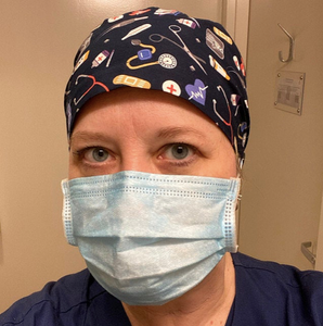 scrub cap, healthcare print scrub cap, surgical cap for women, surgical hat for nurse