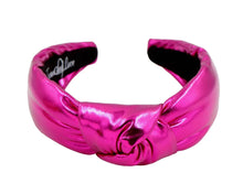 Load image into Gallery viewer, Pink Statement Headband | Metallic Knot Hair Accessory