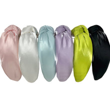 Load image into Gallery viewer, satin headbands in different colors on a white background
