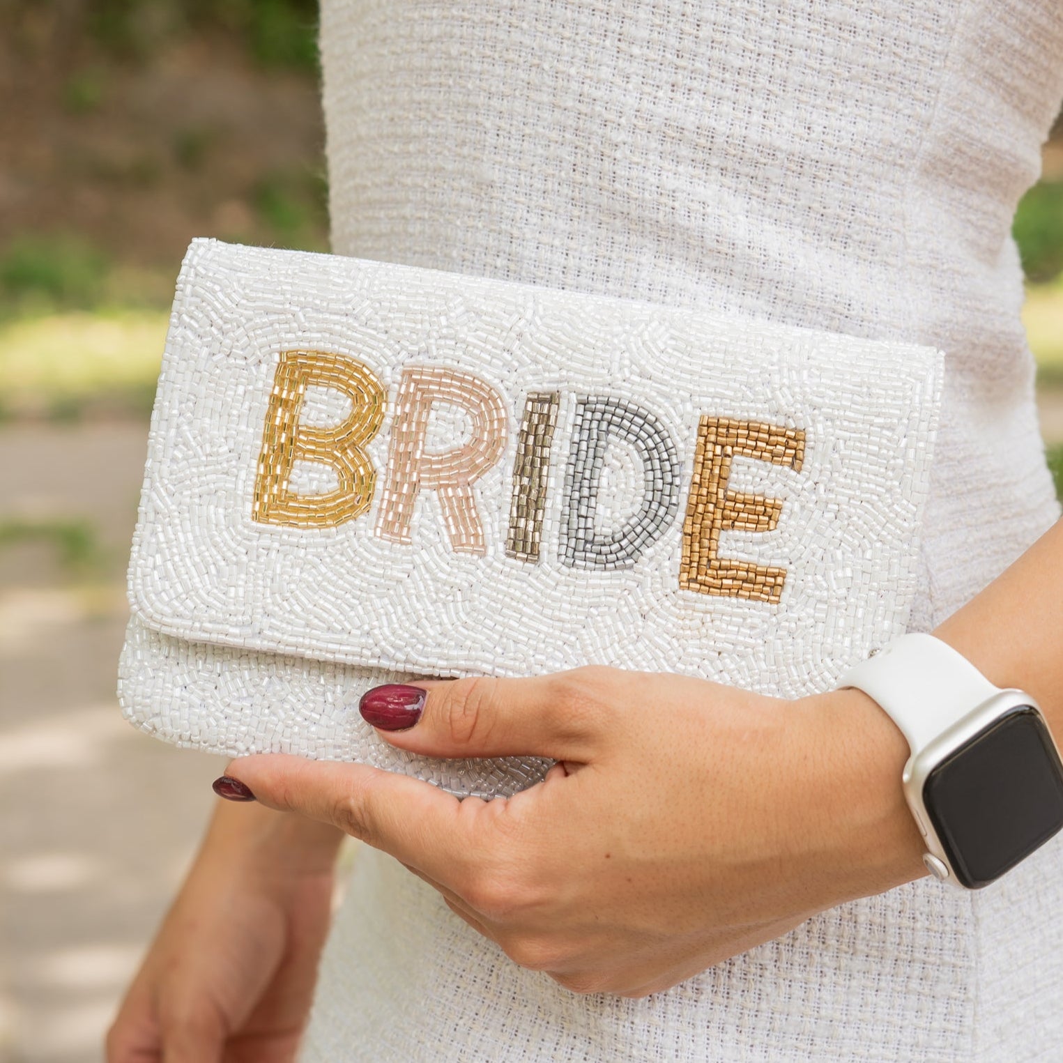 Twine and Love | Bride Beaded Clutch Purse | Handcrafted Bridal