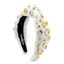 Load image into Gallery viewer, Softball white with charms and jewels