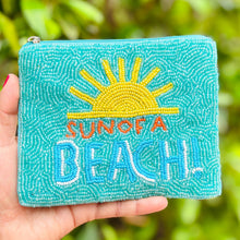 Load image into Gallery viewer, Summer Coin Purse Pouch, Sun of beach Beaded Coin Purse, Summer bead Coin Purse, Vacation Beaded Purse, Beach Coin Purse, Best Friend Gift, Blue beaded coin pouch, Small Wallets for her, beaded coin purse, girl birthday gifts, boho pouch, boho accessories, best friend gifts, coin purse, zodiac signs gifts, money coin pouch, gift bags, best selling items, bachelorette gifts, birthday gifts, preppy beaded wallet, party favors, party favors, beach accessories. 