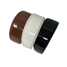 Load image into Gallery viewer, Chic Glossy Headband Set – Black, Cream &amp; Brown
